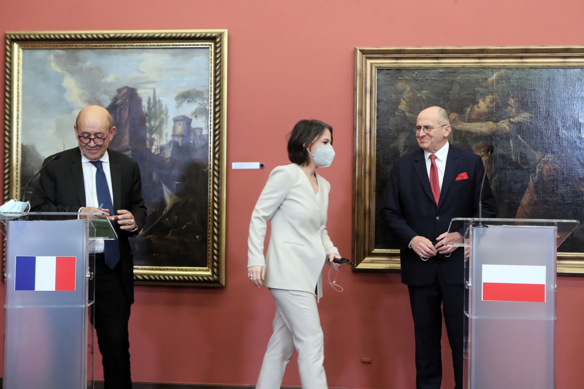 Zbigniew Rau, Annalena Baerbock, Jean-Yves Le Drian