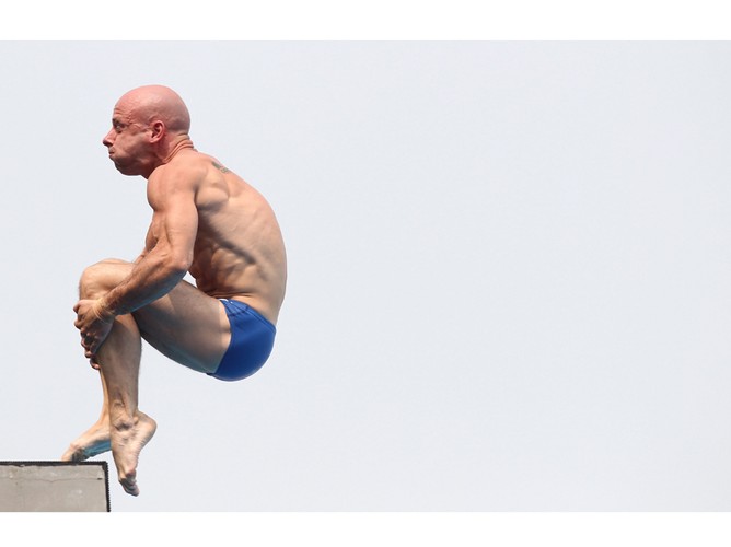 Brytyjczyk Peter Waterfield. Zawody w skokach do wody - 2011 FINA World Swimming Championships