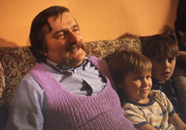 Lech Wałęsa z synami