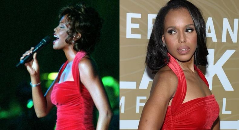 Kerry and Whitney in the same gown [Gettyimages]
