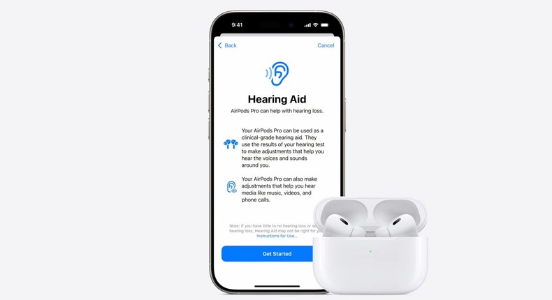 Apple's new Hearing Aid feature on AirPods Pro.Apple