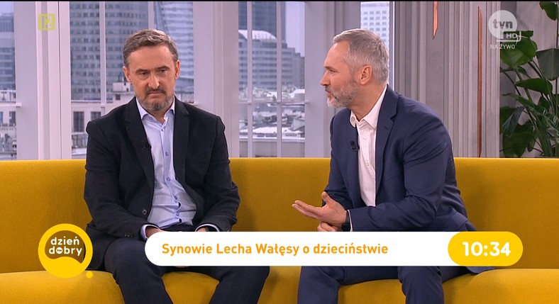 Bogdan Wałęsa i Jarosław Wałęsa w "Dzień dobry TVN"