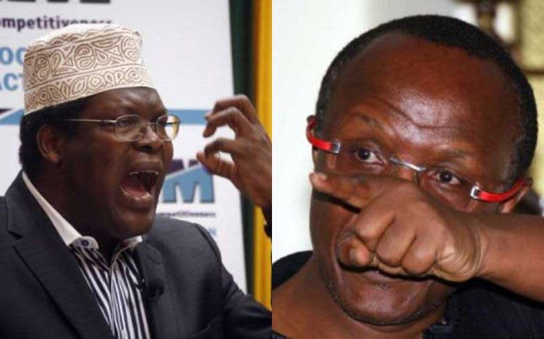 Lawyer Miguna Miguna and Economist David Ndii 