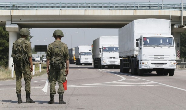 Rosyjski konwój z pomocą humanitarną EPA/YURI KOCHETKOV Dostawca: PAP/EPA.