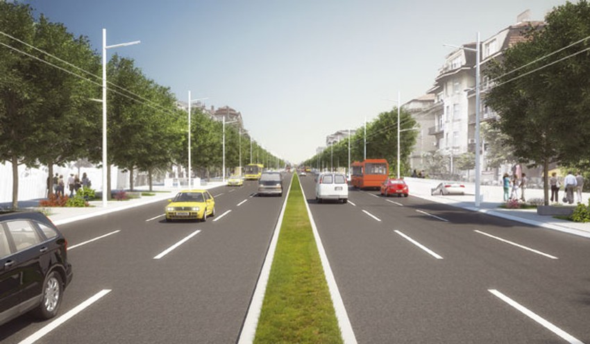 Plan sa šest saobraćajnih traka