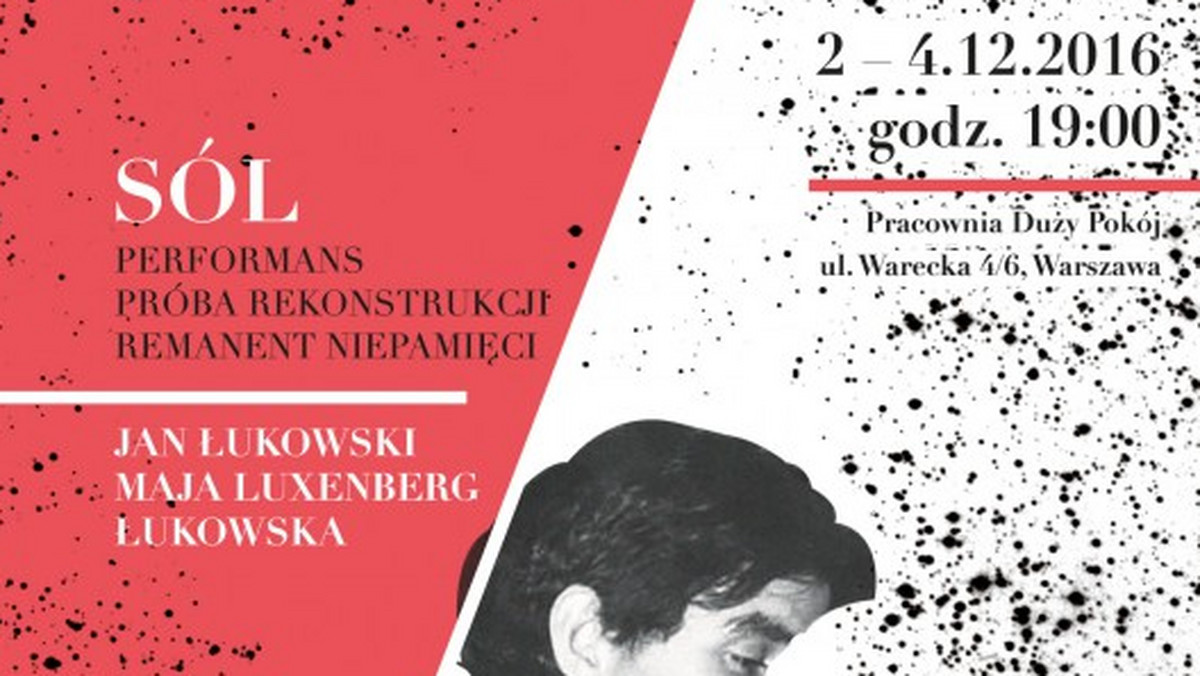 Pracownia Duży Pokój w Warszawie zaprasza na performans "Sól" Mai Luxenberg realizowany w ramach programu Scena/Debiuty.