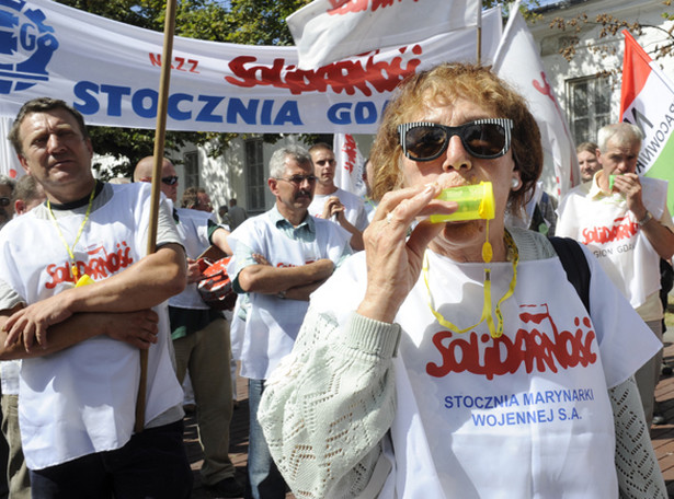 Stoczniowcy do Tuska: Nie chcemy zwolnień!