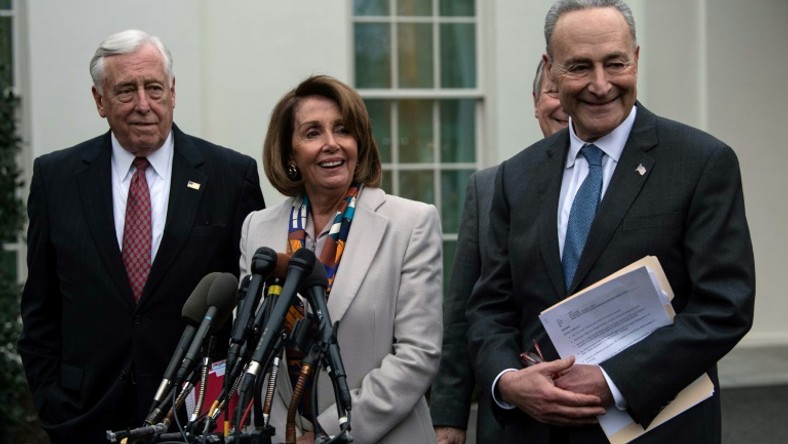 Nancy Pelosi (C) is poised to wield the gavel once again as speaker of the US House of Representatives when Democrats regain control of the chamber on January 3, 2019