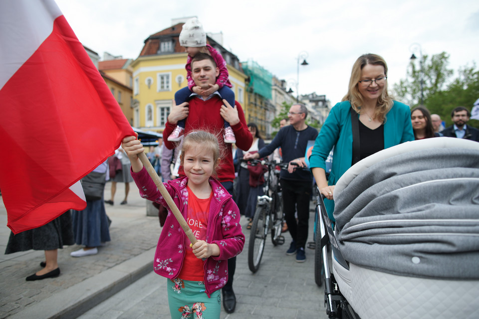 W marszu w stolicy wzięły udział rodziny z dziećmi