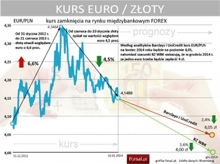 Najlepsi analitycy Bloomberga: złoty będzie się umacniał w 2014 roku