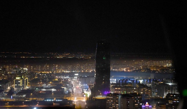 beograd noću panorama