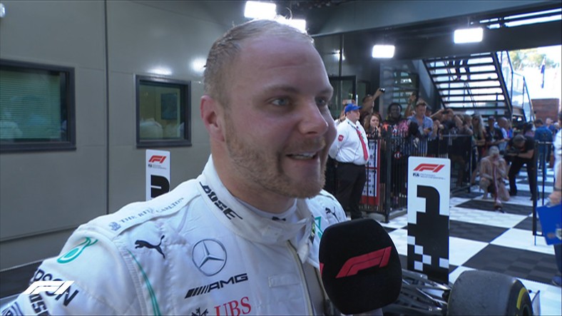 Valtteri Bottas was ecstatic after his victory (Twitter / Formula One ) 