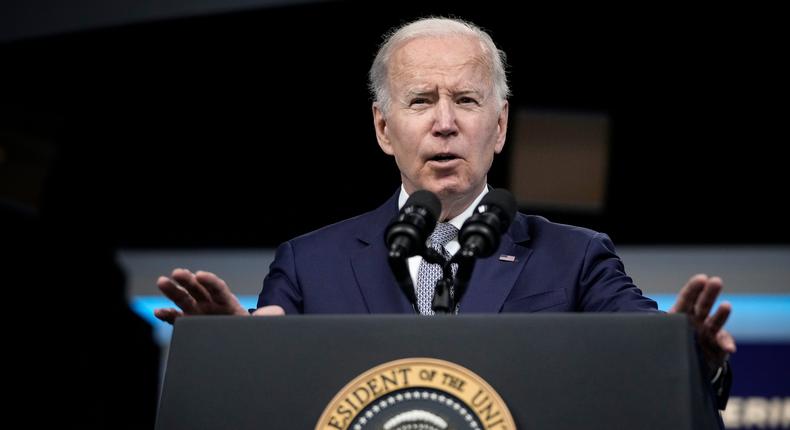 President Joe Biden says he's nearing a decision on broad student-loan debt forgiveness.