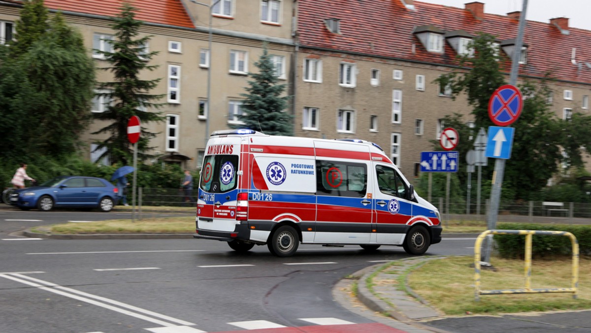 Wypadek z udziałem karetki w centrum Białegostoku