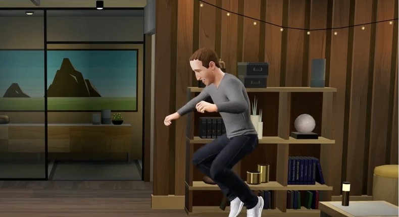 Mark Zuckerberg showed off his avatar's legs by jumping in the Horizon Worlds metaverse.Meta