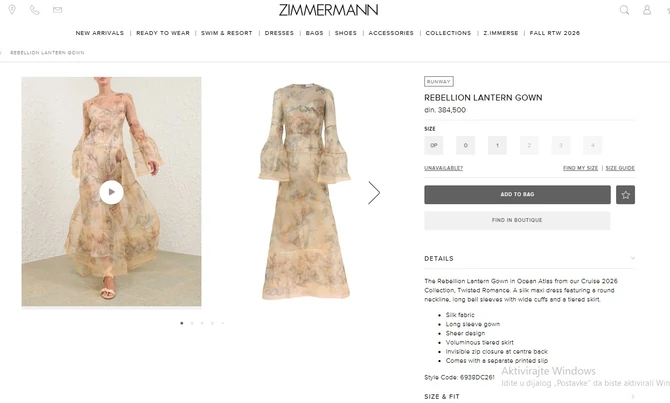 Haljina koju je Goca Karić nosila na svadbi kume Meline