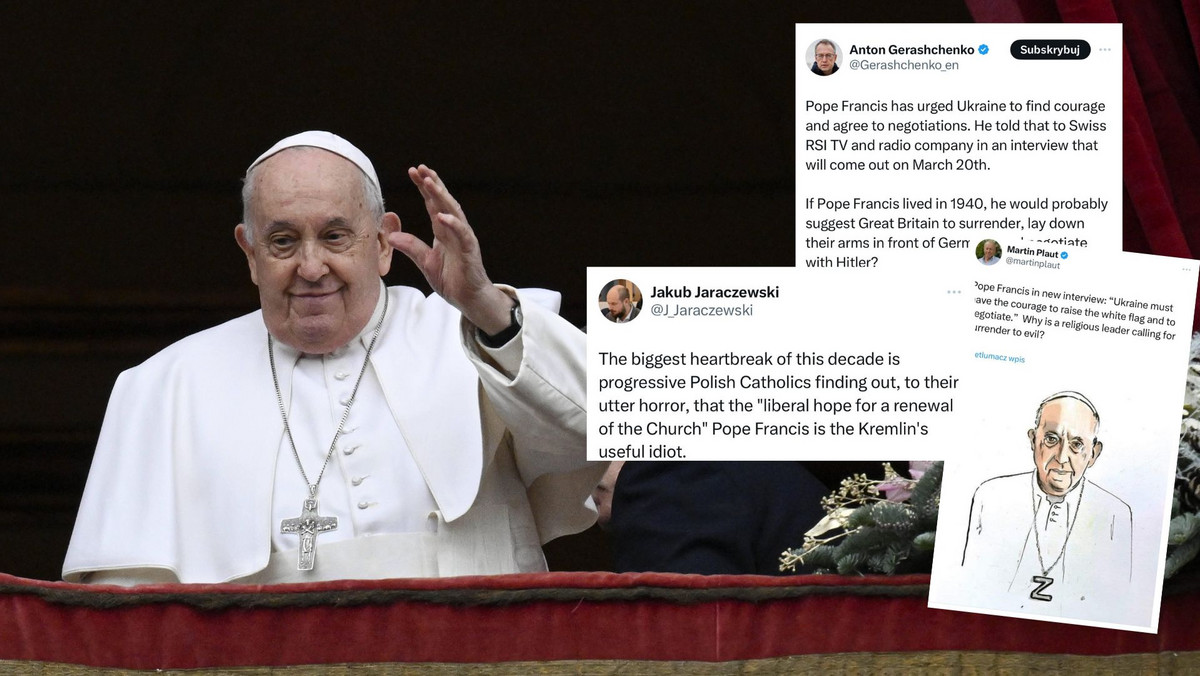 Słowa papieża wywołały burzę. "Franciszek jest pożytecznym idiotą Kremla"