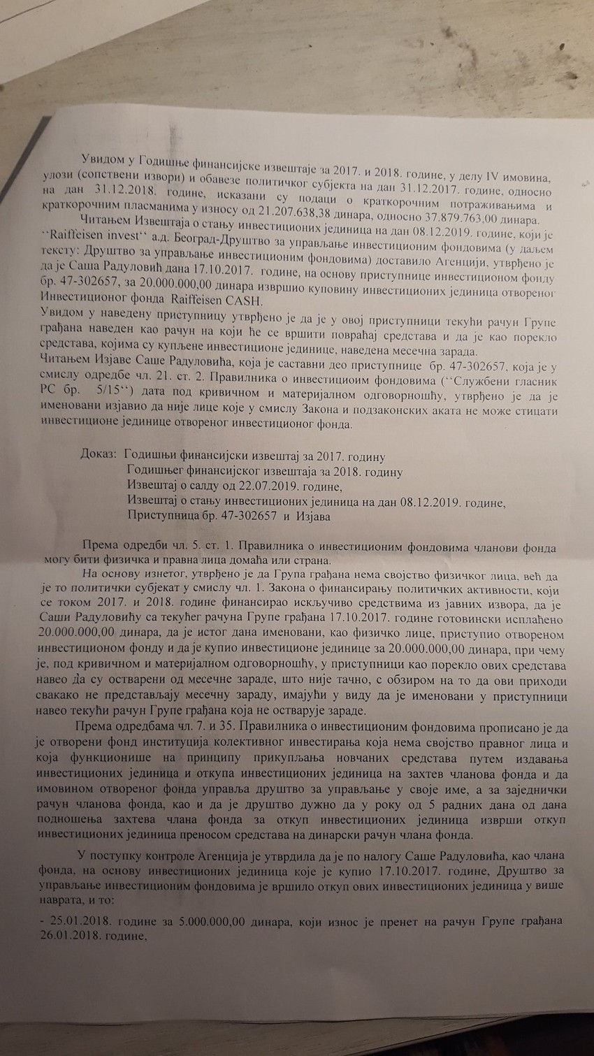 Izveštaj Agencija za borbu protiv korupcije