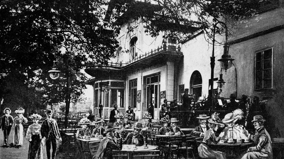 Restauracja Drobnera w Krakowie, pocztówka z 1911 r.