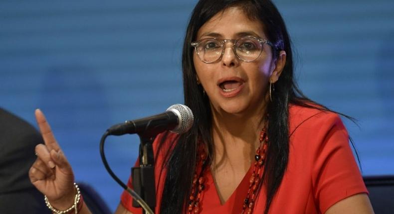 Venezuelan Foreign Minister Delcy Rodriguez lashed out at countries that supported a US-backed regional plan to address its raging crisis