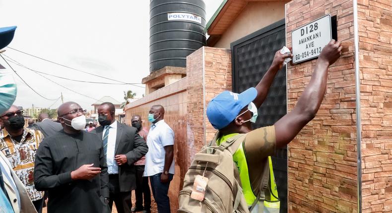 Bawumia inspects installation of unique addressing system for Ghana