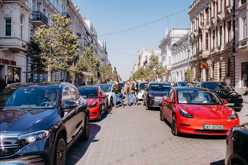 Zlot samochodów elektrycznych w Łodzi