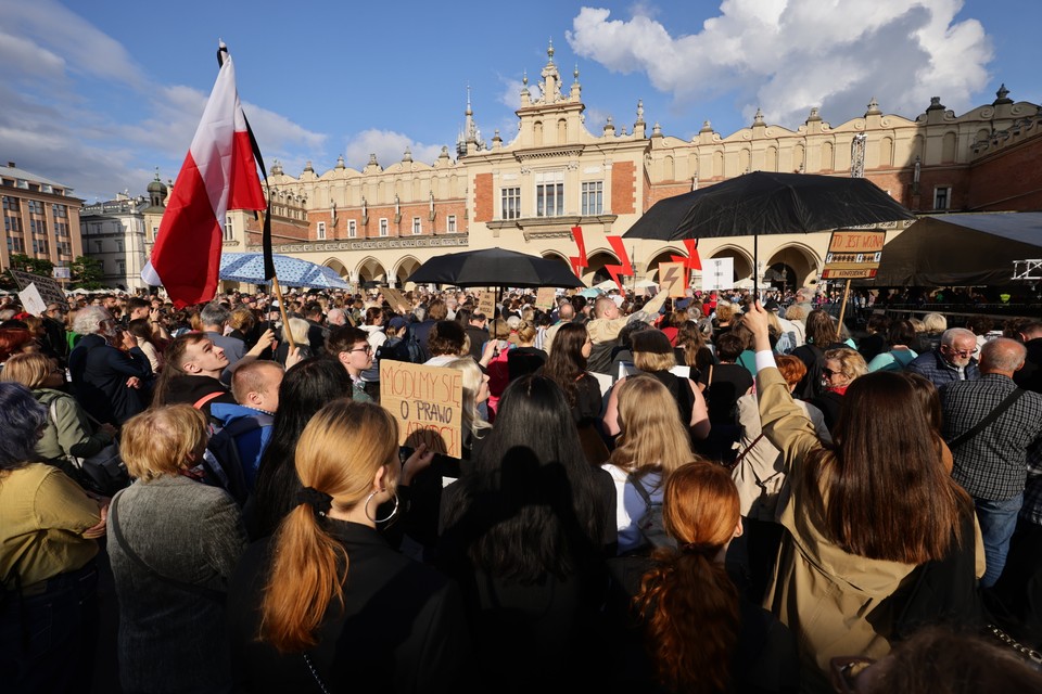 Protest Strajku Kobiet w Krakowie