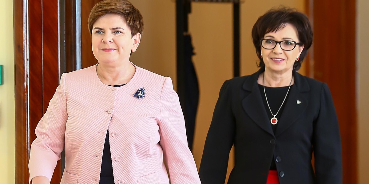 Beata Szydło i Elżbieta Witek