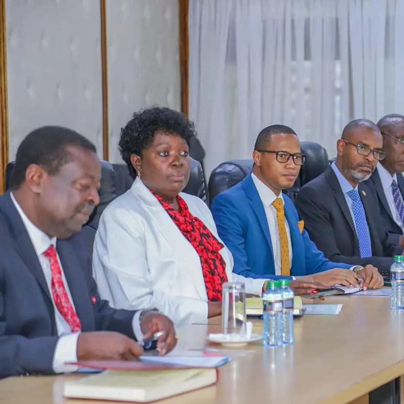 Prime Cabinet Secretary Musalia Mudavadi in a meeting 