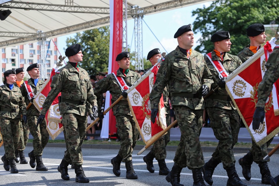 Defilada "Wierni Polsce" w Katowicach.