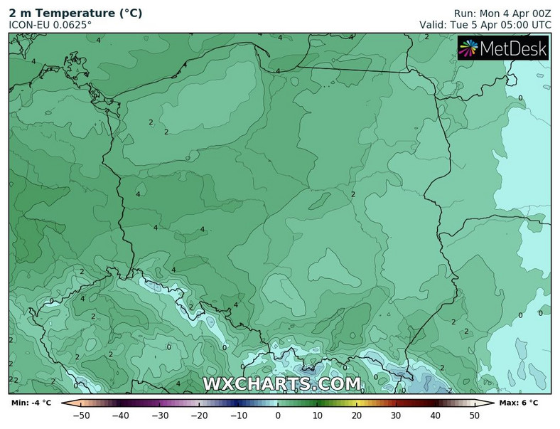 W większości kraju noc nie przyniesie mrozu