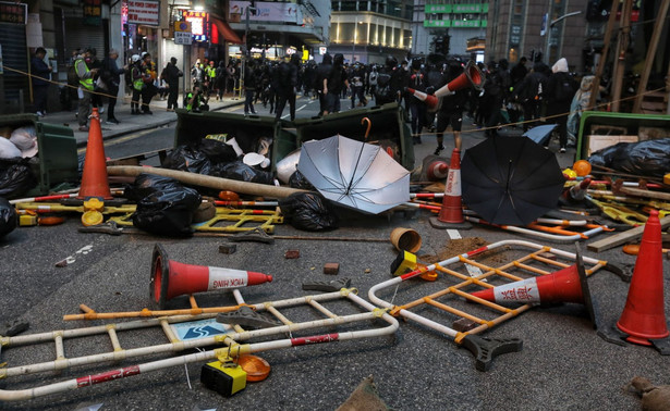Antyrządowe starcia w Hongkongu. "Wolność nie jest za darmo"