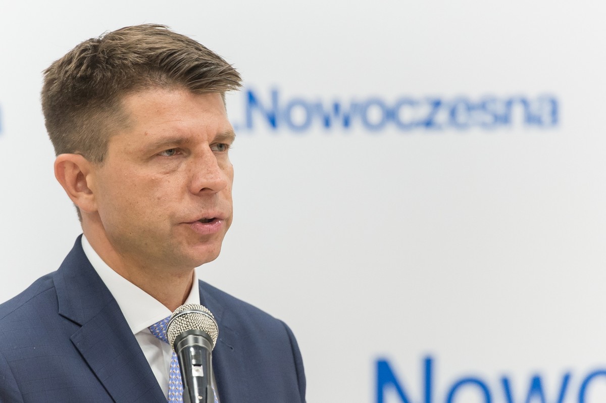 Ryszard Petru podczas posiedzenia Rady Krajowej Nowoczesnej we Wrocławiu.