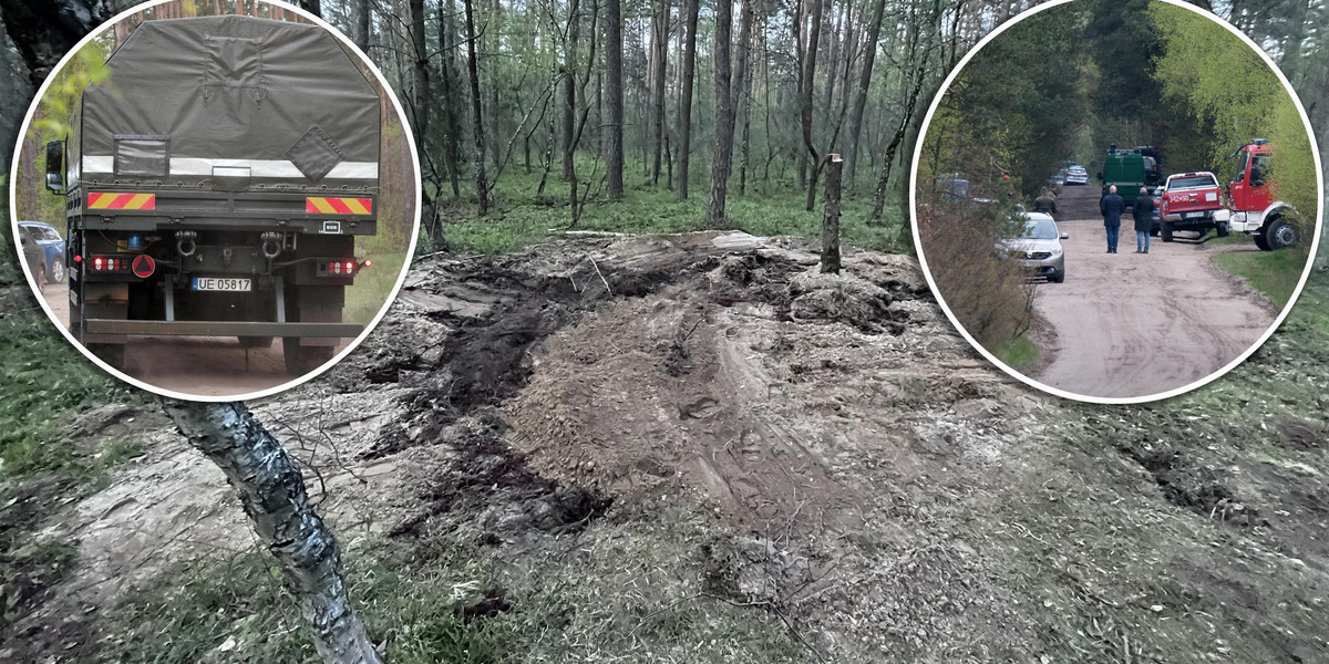 Według ustaleń "Faktu" pocisk spadł w lesie koło Zamościa pod Bydgoszczą. Na miejscu pracowały służby.