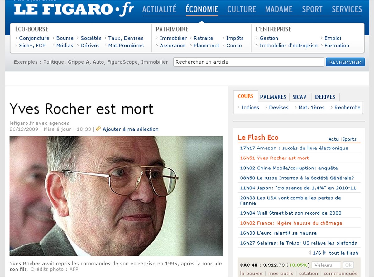 Yves Rocher nie żyje