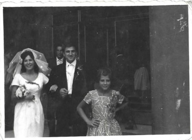 Bata i Lula na venčanju 1960. godne
