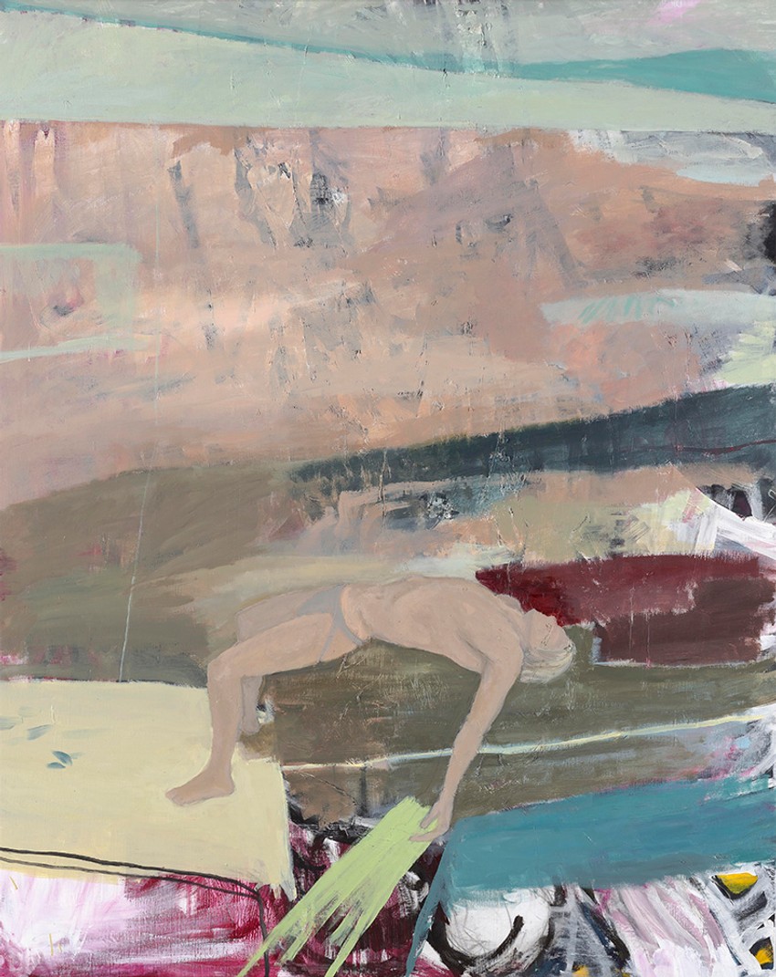 Simonida Rajčević, Čudni talasi, ulje na platnu, 203x160cm, 2016.