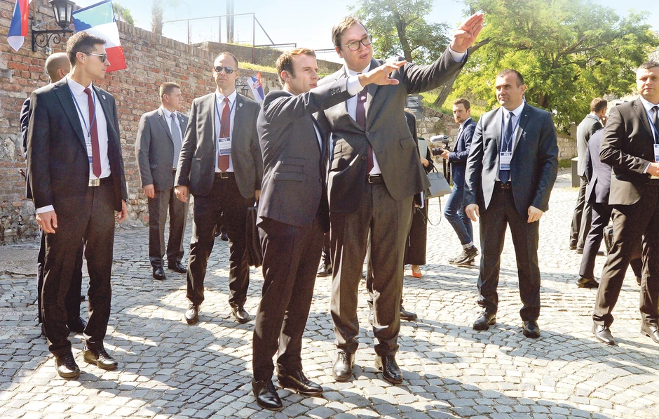 Makron i Vučić na Kalemegdanu