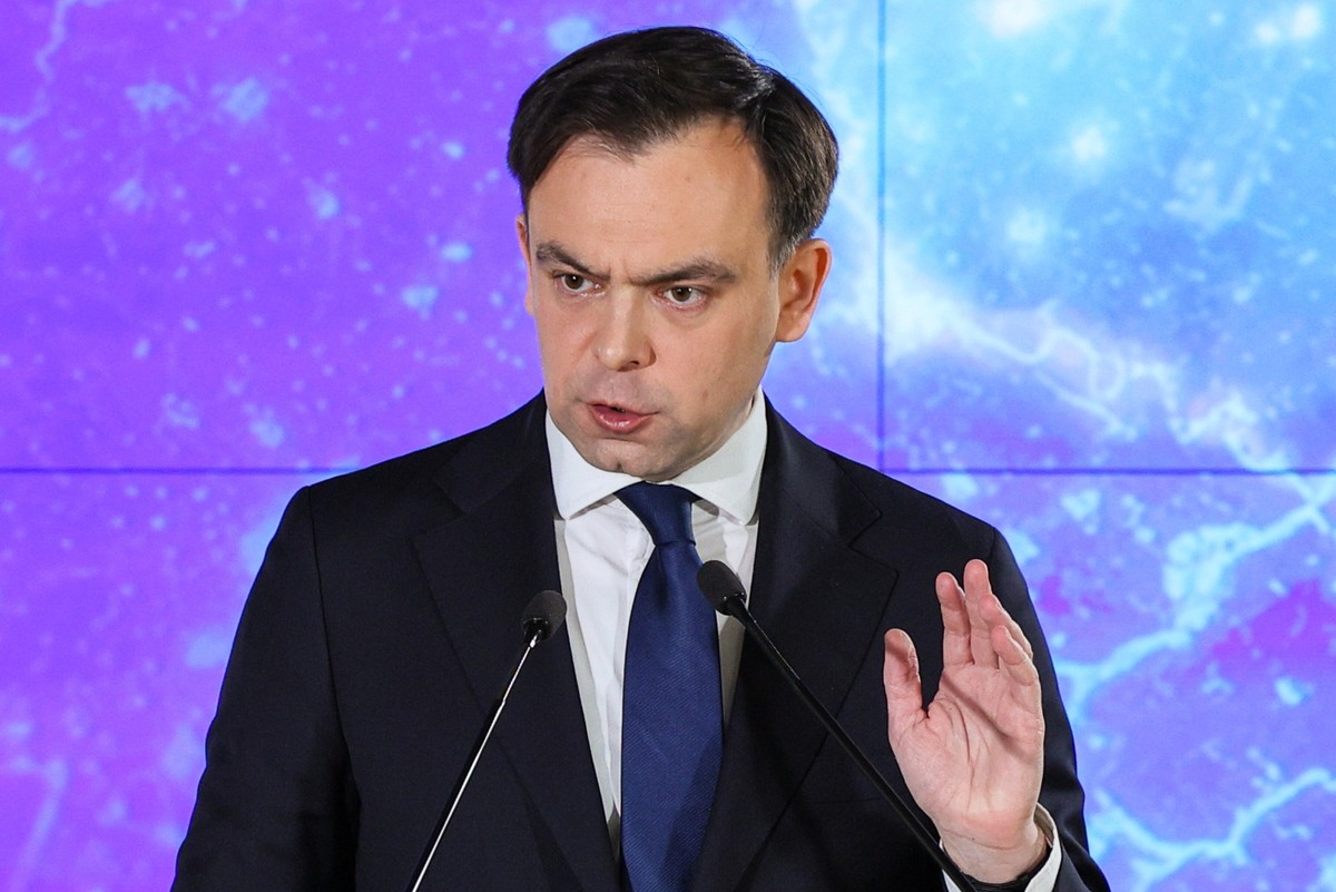 Warszawa, 10.02.2025. Minister finansów Andrzej Domański podczas wydarzenia "Polska. Rok przełomu" z udz. premiera Donalda Tuska, 10 bm. w siedzibie Giełdy Papierów Wartościowych w Warszawie. (jm) PAP/Paweł Supernak