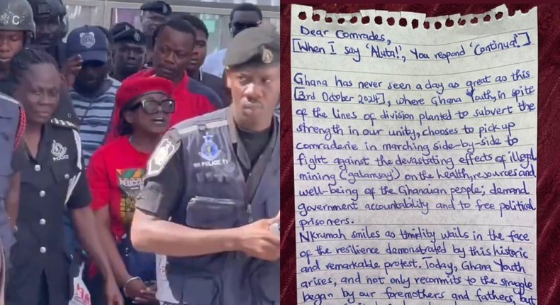 Ama Governor sends letter from her cell to support #FreeTheCitizens protest
