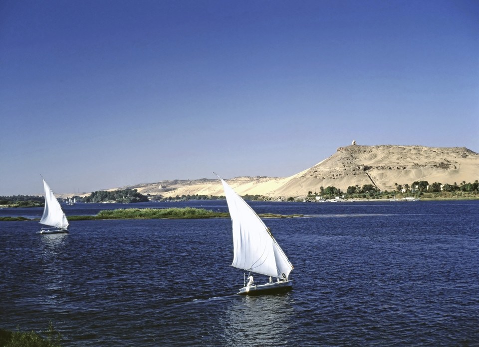 Nil w pobliżu Asuanu, Egipt