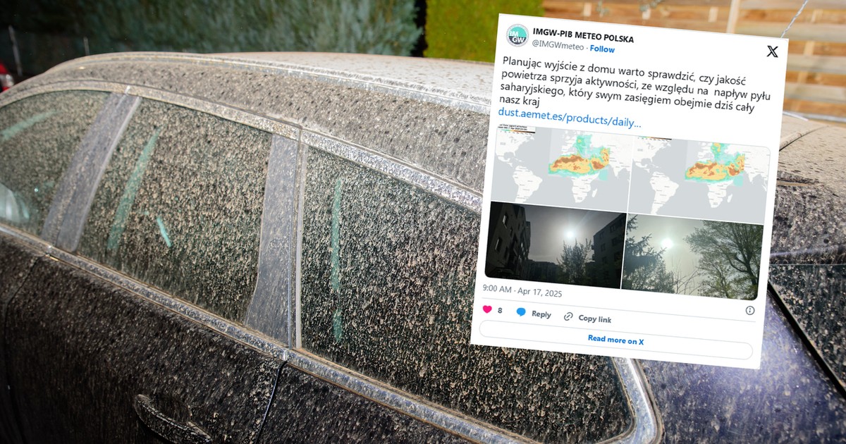 Na Polskę spadnie "brudny deszcz". Zbliża się maksymalna koncentracja pyłu saharyjskiego