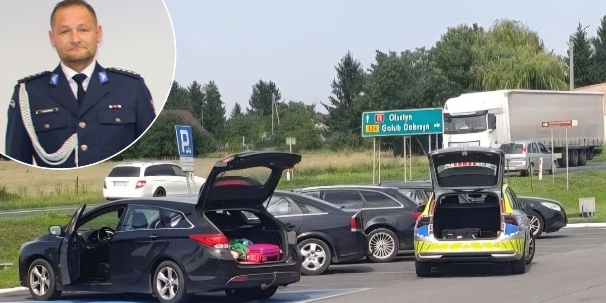 Kierownik posterunku policji w Kowalewie Pomorskim, asp. szt. Paweł Kozłowski odebrał poród na Orlenie we Frydrychowie. 