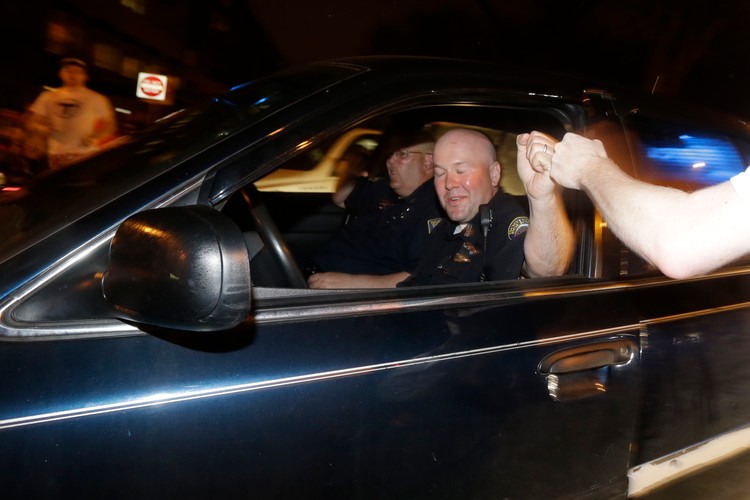 Radość na ulicach Bostonu