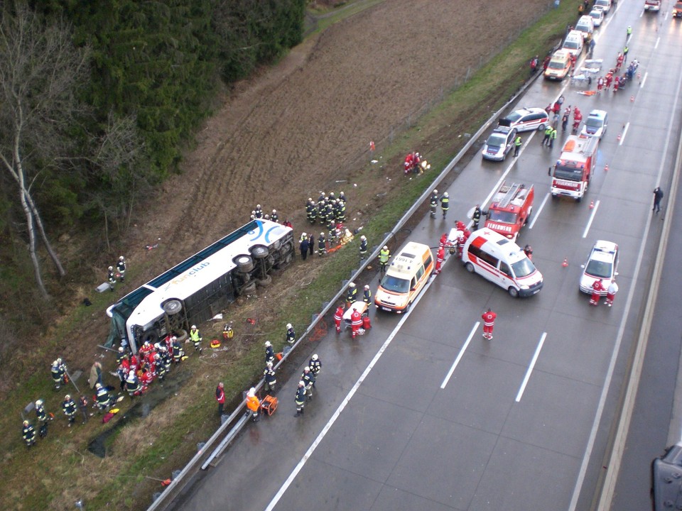 AUSTRIA WYPADEK POLSKIEGO AUTOKARU