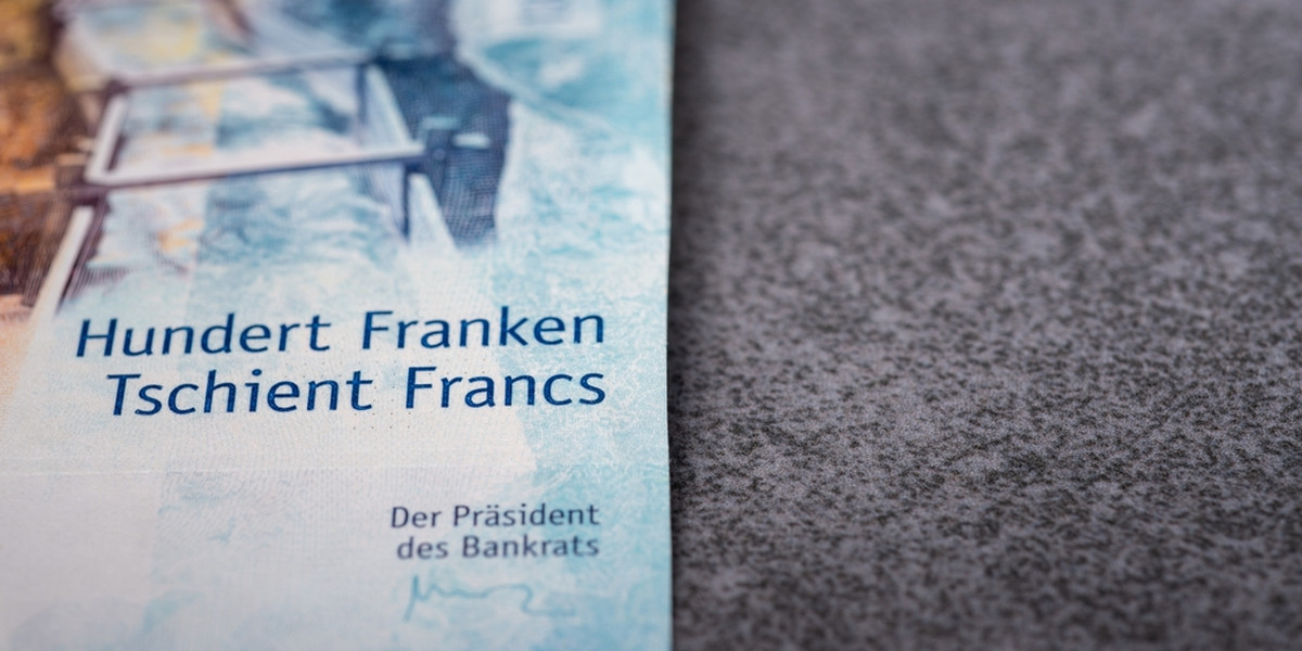 Frank szwajcarski traktowany jest jako "bezpieczna przystań" dla inwestorów