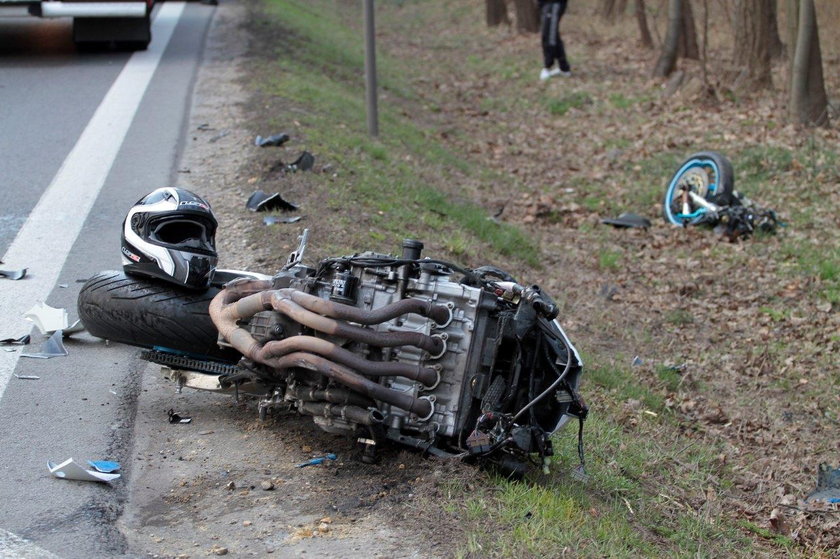 Wypadek motocyklisty na dk 94