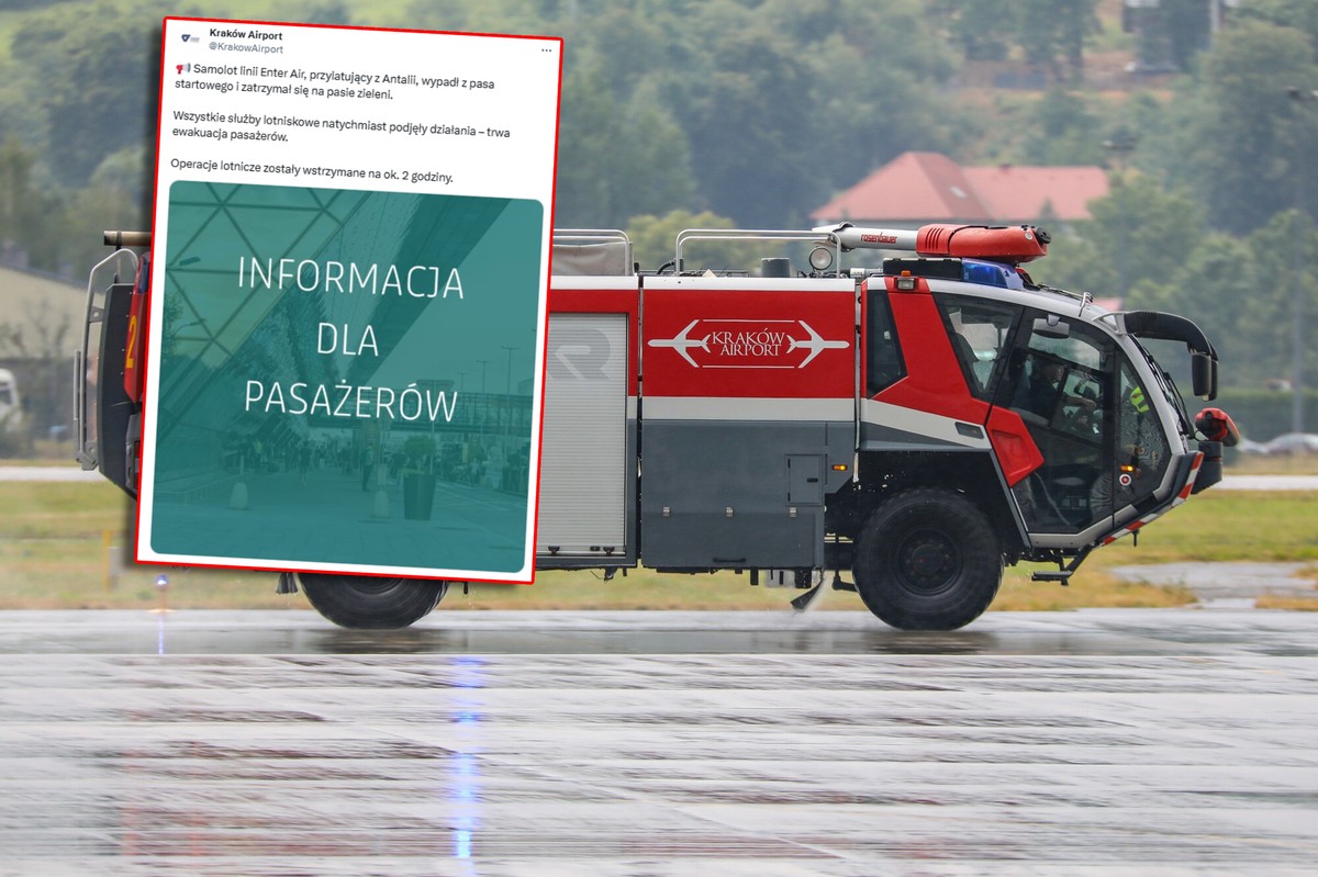 Samolot wypadł z pasa na lotnisku w Krakowie. Jest oficjalny komunikat
