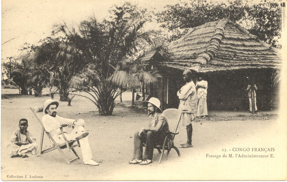 Francuski administrator kolonialny w Kongu (1905 r.)