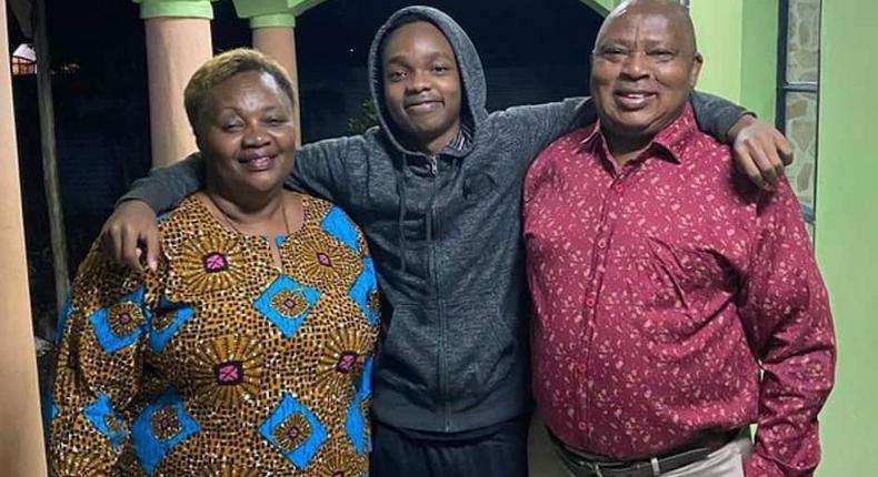 Lil Maina and his grandparents